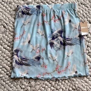 NWT Forever 21 light blue mesh swim coverup skirt